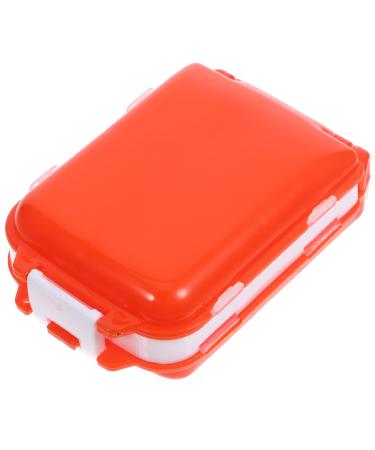Beaupretty 3 Layers 8 Compartments Daily Medicine Case Daily Pill Organizer Portable Travel Pill Case Pocket Pill Container for Travel Orange