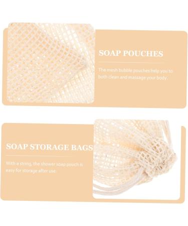 Beaupretty 50 Pcs Soap Storage Bags - Exfoliating Foam Net Pouches for Facial Cleaning & Bathing | Travel-Friendly Cotton Linen Soap Savers - Buy Online on GoSupps.com