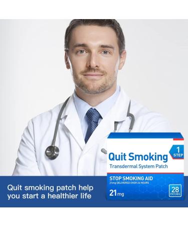 Quit Smoking Aid Patch Step 1 - 28 Patches 21mg 4-Week Kit - Easy and Effective Solution to Stop Smoking - Buy Online on GoSupps.com