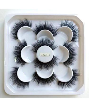 Buy 5 Pair Russian Strip Lashes - 3D Wispy Fluffy Mink D Curl Cat Eye Eyelashes | Natural Look | International Shipping - Buy Online on GoSupps.com