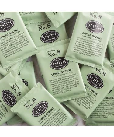 Smith Teamaker Spring Greens No. 8 | Caffeinated Full Leaf Green Tea | 15 Sachets (1.3oz each) - Buy Online on GoSupps.com