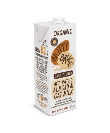 Nutty Bruce Organic Unsweetened Activated Almond & Oat M1lk 1 Litre