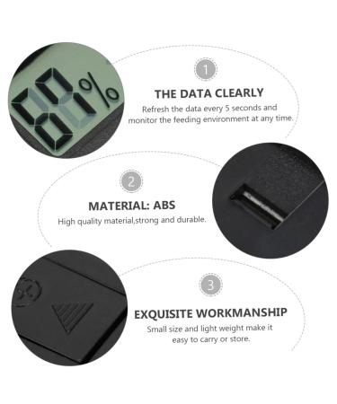 BESPORTBLE 2pcs Reptile Temperature and Humidity Meter Black 4.5X2.5cm - Buy Online on GoSupps.com