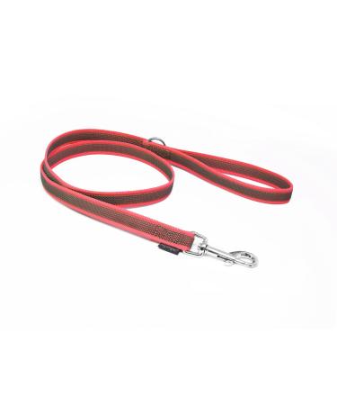 Mystique Rubberized leash 20mm with hand loop standard carabiner neon pink 1m 1m Neon Pink