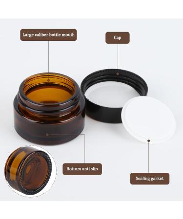 15 Stk 20ml Amber Glass Cream Cans Empty Canisters for Easy Filling | International Shipping Available - Buy Online on GoSupps.com