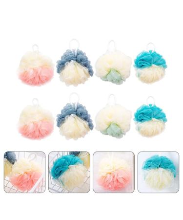 Buy 8pcs Color Matching Bath Ball Foam Loofah Sponge Set | Natural Mesh Shower Sponges for Body Wash & Bathing - International Shipping Available - Buy Online on GoSupps.com