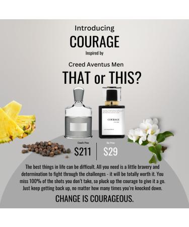 COURAGE | Inspired by CRD AVENTUS | Pheromone Perfume for Men | Extrait De Parfum | Long Lasting Dupe Clone Essential Oils Fragrance | Perfume De Hombre | (30 ml / 1 Fl Oz) 1 Fl Oz (Pack of 1) - Buy Online on GoSupps.com