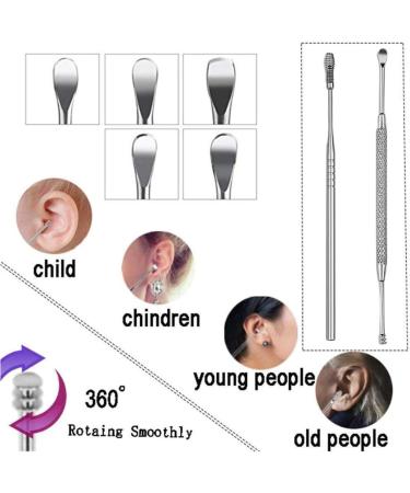 8pcs Stainless Steel Ear Wax Pickers Set - Earpick Wax Remover & Cleaner Tool - Buy Online on GoSupps.com