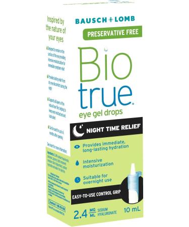 Biotrue Night Time Relief Eye Gel Drops for Dry Eyes Nighttime 10 mL - Buy Online on GoSupps.com