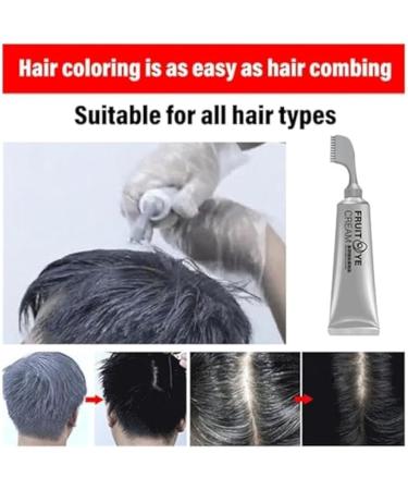 Black Fruit Hair Dye Cream for Grey Hair Coverage | Natural Dark Brown Hair Color for Men & Women - Shop Now - Buy Online on GoSupps.com