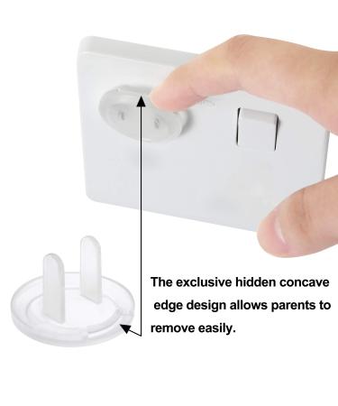 PandaEar Outlet Plug Covers(52 Pack) Clear Child Proof Electrical Protector Safety Caps with Adult Easy Release Concave Design - Buy Online on GoSupps.com