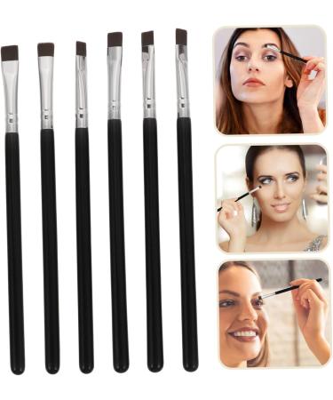 Baluue 6pcs Flat Eyebrow Brush Eyeliner Brush Eye Makeup Brush Eyebrow Makeup Brush Black Artificial Fiber - Buy Online on GoSupps.com