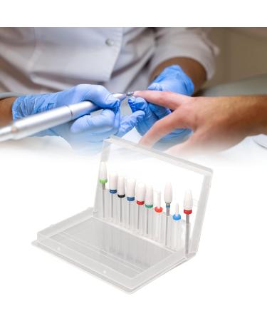 MOUMOUTEN Nail Drill Bits Ceramic Manicure Pedicure Bits Manicure Dustproof Nail Grinding Head Set for Manicure Pedicure Home Salon - Buy Online on GoSupps.com