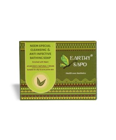 Buy Neem Cleansing Bathing Soap for Oily Skin & Acne - 100g x 3 | International Shipping Available - Buy Online on GoSupps.com
