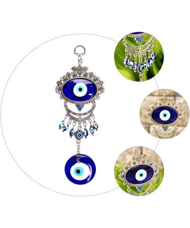 ABOOFAN 3pcs Blue Pendant Keychain Accessories Blue Eye Amulet Ornament Hanging Pendant Charm Devil Eye Rear - Buy Online on GoSupps.com