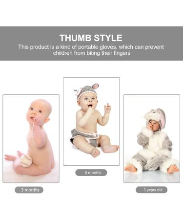 Operitacx Baby Thumb Sucking Glove - 2 Pairs Fingernail Sucking Corrector Thumb Protector for Infants - Stop Thumb Sucking | Best Quality - Buy Online on GoSupps.com