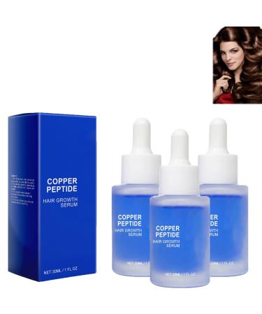Fleava Lot de 3 peptides de cuivre avanc s pour cheveux peptide de cuivre avanc Fleava pour homme et femme nourrit le cuir chevelu et les racines des cheveux 3 pi ces.