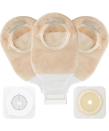 Ostomy Bags Colostomy Supplies Two Piece Drainable Ostomy Pouch for Ileostomy Stoma Care Cut-to-Fit