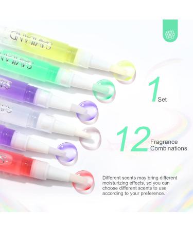 Saviland 12Pcs Cuticle Oil Pen - Fruity Natural Ingredients Nail Care Kit for Revitalized, Nourished Nails | Prevents Cracking and Smoothes Cuticles - Buy Online on GoSupps.com