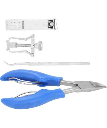 Nail Clippers Set Double Spring Toenail Clippers Ingrown Fingernail Toenail Tools Kit Nail Pedicure Clippers Toenail Corrector Professional Manicure Pedicure Tool(blue) - Buy Online on GoSupps.com