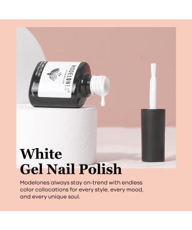 Modelones Gel Nail Polish 15ml Milky White Color Set | Soak-Off LED Long-Wear | Mirror Shine | Salon-Quality Manicure | DIY at Home | 0.5oz A01 - Buy Online on GoSupps.com