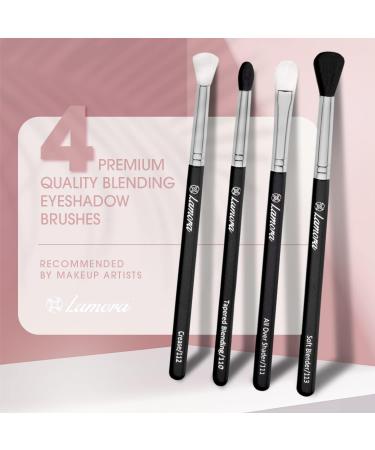 Pro Blending Brush Set - Smoky Eye Shadow Contour Kit - 4 Essential Shapes - Best Choice Crease All Over Shader Tapered Soft Blender - Shading & Blending of Eyeshadow Makeup Cream Powder Highlighter - Buy Online on GoSupps.com