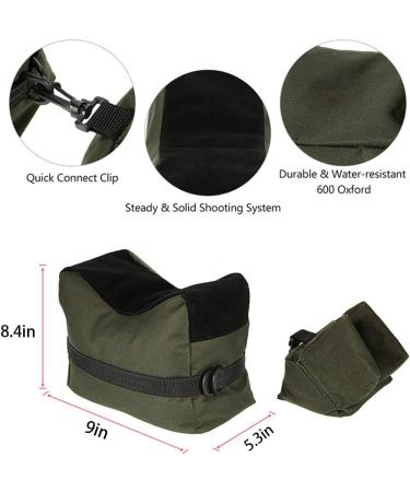 Professional Waterproof Tactical Shooting Gun Mat with Front and Rear Support Sandbags - Black - Buy Online on GoSupps.com