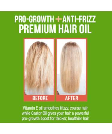 Difeel Premium Castor + Vitamin E Hair Oil - 2.5 oz | Pro-Growth & Anti-Frizz Formula - Buy Online on GoSupps.com