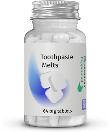 Buy Natural Mint Toothpaste Melts - Clean Ingredients Whitening Formula 128 Tablets (2 Pack) - Stain Fighting Bicarbonate & Earth Minerals - Buy Online on GoSupps.com
