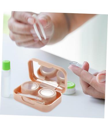 Solustrie Colored Contact Lens Case - 3 Pack Cosmetic Container for Travel - Compact & Stylish 6.20x4.20x2.20cm - Buy Online on GoSupps.com