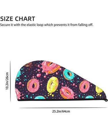 Donuts1 Microfiber Hair Towel Wrap - Soft Super Absorbent Coral Velvet for Long Curly & Thick Hair | Quick Dry Solution for Women - Buy Online on GoSupps.com