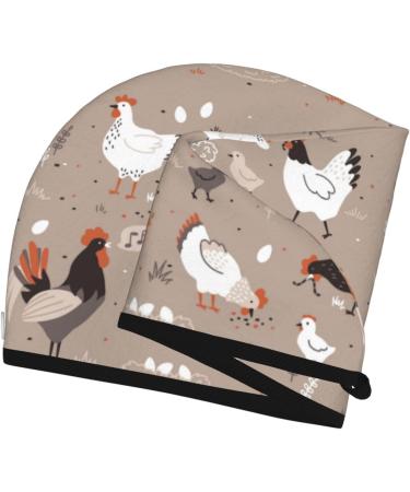 Super Absorbent Chicken Microfiber Hair Towel Wrap for Women - Quick Dry Coral Velvet for Long Curly & Thick Hair - Buy Online on GoSupps.com
