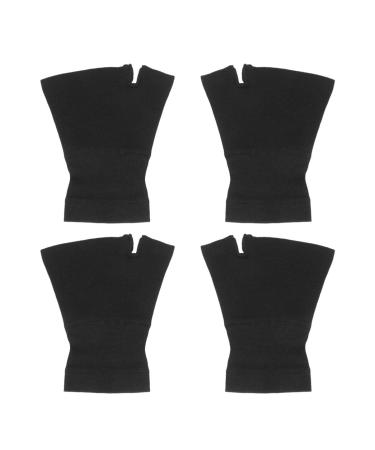 Exceart 2 Pairs Wrist Cuff Gloves Sports Wrist Support Nylon Spandex Wrist Brace Compression Gloves Thermal Gloves Warm Gloves Thumb Wrist Strap Tennis Wristband handguard Bracket Miss