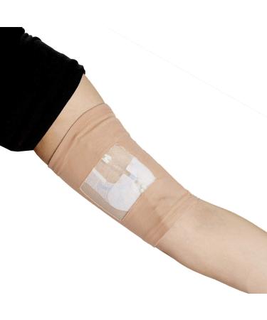 Classic PICC Line Cover by Care+Wear - Ultra-Soft PICC Line Covers for Upper Arm That Provides Comfort, Security and Breathability with Mesh Window (M 13" - 15", Camel) Camel Medium (Pack of 1)