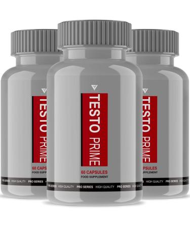(3 Pack) Testoprime Testosterone Booster for Men - Testo Prime Pre Workout Test Boost Supplement with Longjack Tongkat Ali, Boron Supplement Women Men, Libido Booster Horny Goat Weed (180 Capsules)