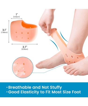 Sumiwish Heel Cups - 6 PCS Thick Silicone Support for Heel Pain Relief and Plantar Fasciitis - Buy Online on GoSupps.com