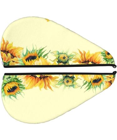 Sunflower Microfiber Hair Towel - Soft Super Absorbent Hair Wrap for Women | Quick Dry Coral Velvet for Long & Curly Hair - Buy Online on GoSupps.com