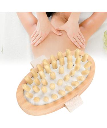 Natural Wooden Massage Brush for Body & Scalp - Exfoliating Body Wash & Hair Care Essentials - Buy Online on GoSupps.com