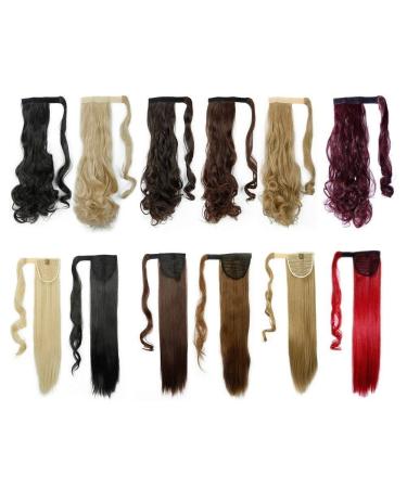 S-noilite Hairpiece Braid Ponytail - 58cm Straight Hair Extensions in Dark Black & More Colors - Buy Online on GoSupps.com