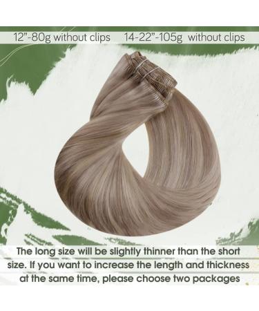 Hetto Clip Extensions - Real Remy Hair Clip-Ins #18P613 Ash Blonde Highlights 120g 55cm | Best Hot Sales Product - Buy Online on GoSupps.com