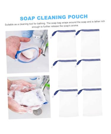 FRCOLOR 40 Pcs Foaming Net Soap Saver Bags - Exfoliating Pouch for Clean Face & Soap Cleaning | Travel-Friendly Nylon Scrubber - Buy Online on GoSupps.com