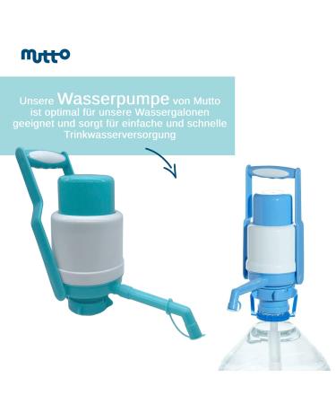 Mutto Premium Organic Spring Water Gallon - 19L Freshly Filled with Manual Hand Pump - Soft 1 Piece (Pack of 1) for International Shipping - Buy Online on GoSupps.com
