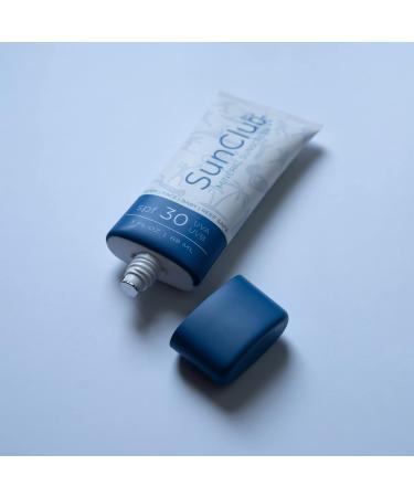 SunClub Natural Mineral Sunscreen SPF 30 - Zinc Clear Sunblock Baby Safe & Reef Safe Water Resistant - 3 oz Made in USA - Buy Online on GoSupps.com