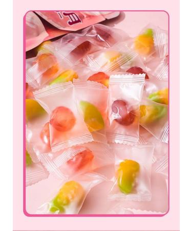 Peeled fruit juice gummies white peach mango grape flavored fruit juice content fudge delicious soft candy chewing candy healthy desserts wedding candies casual snacks gift pack (Mixed flavors 3bag) Mixed flavors 3bag - Buy Online on GoSupps.com