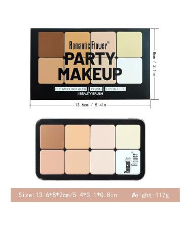 16 Colors Blush Contour Highlighter Palette with Brush | Shimmer & Matte Face Makeup for Sculpting | A-140 International Shipping - Buy Online on GoSupps.com