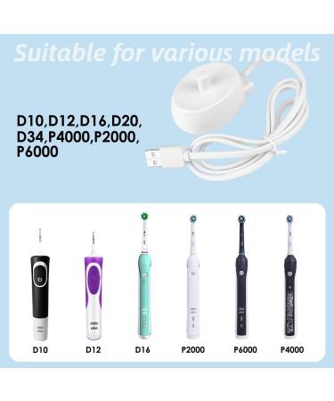 Universal Electric Toothbrush Charger - Compatible with P2000 P4000 P6000 P7000 D10 D12 D16 D20 D34 Models Efficient & Safe Charging for Oral Care Devices - Buy Online on GoSupps.com