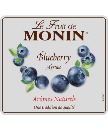 MONIN Blueberry Fruit Mix Puree 1 Litre - Ideal for Cocktails, Smoothies, and Mocktails | Vegan-Friendly, Allergen-Free, 100% Natural | 2-in-1 Blueberry Puree and Sugar Syrup Hybrid - Buy Online on GoSupps.com