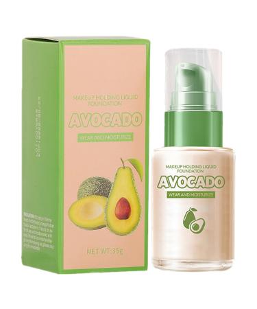Liquid Face Foundation | Avocado Bb Cream Foundation Makeup Base, Full Coverage Concealer Makeup Base, Waterproof Face Foundation Olcana