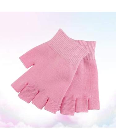 SUPVOX Finger Touch Screen Gloves Gel Heals Dry Skin and Cracked Hands Fingerless Moisturizing Gloves (Pink) - Buy Online on GoSupps.com