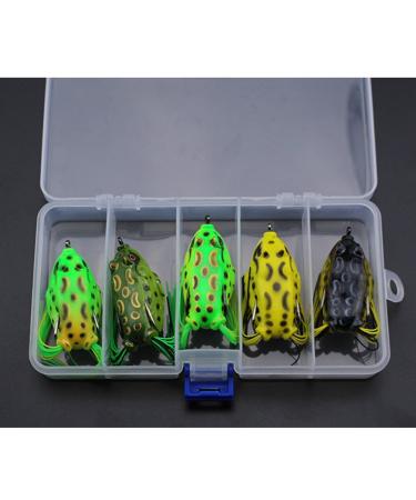 WINOMO Thunder Frog Simulation Box Sea Fishing Lures 5pcs